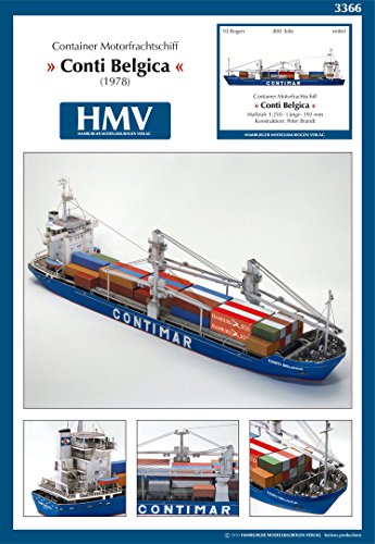 HMV 3366 Kartonmodell Container Motorfrachtschiff Conti Belgica