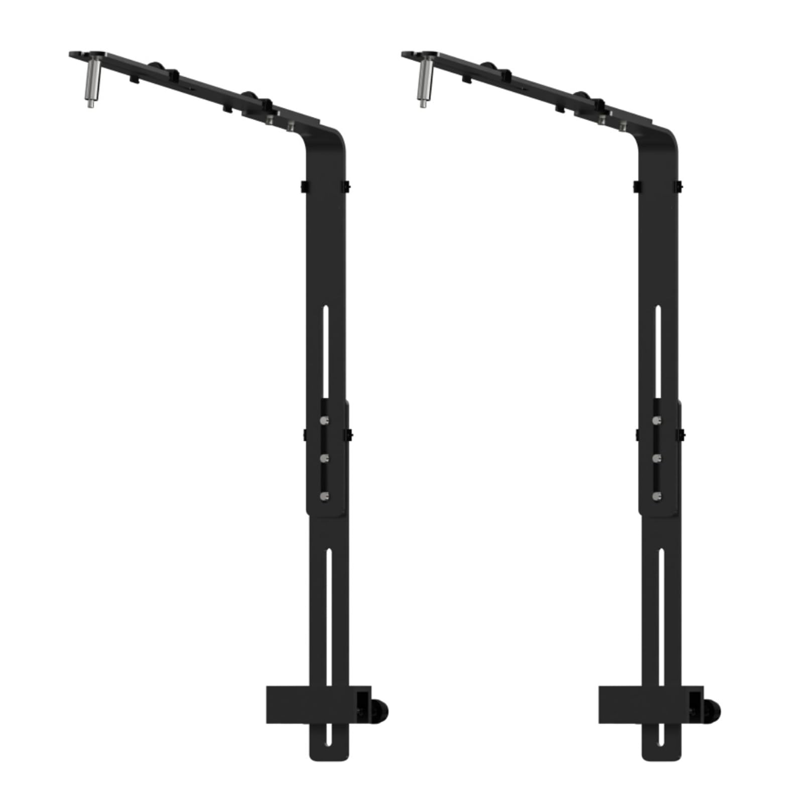 2pcs Sturdy Aquarium Light Mounts, Height-Adjustable Aluminum Brackets for Fish LED Fixtures & Stable Display Aquarium Light Fixture Fish Holder Lamp Bracket Lighting Mount Lamp Stand Black Stand