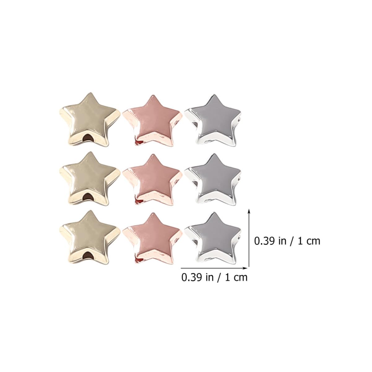 HOMSFOU 5 Set Perline Forma Stella Colorate Per Fai Da Te Distanziatori Per Collane E Bracciali Ccb Per Creazioni E Bigiotteria 300 Pezzi*5