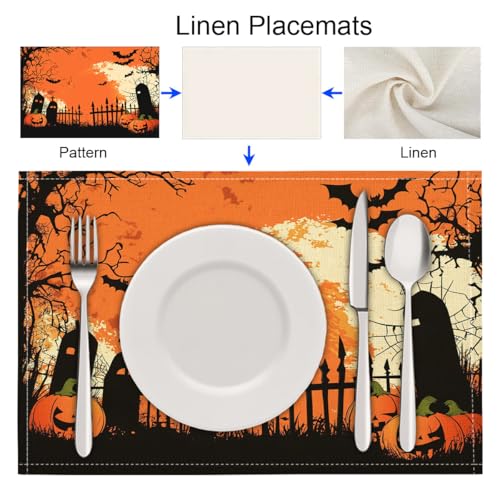 Sets de table lavables de décoration de tables pour des fêtes propres et colorées