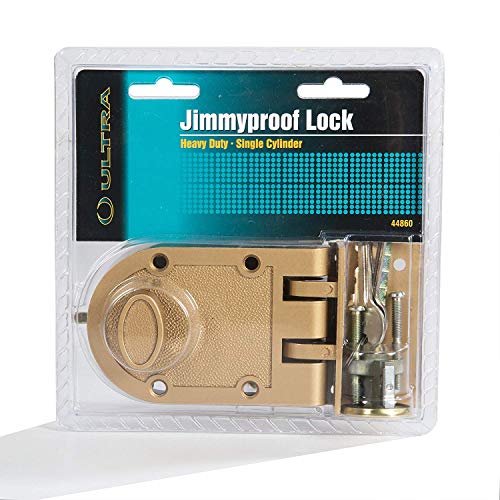Super Big Clearance! Heavy Duty Jimmy Proof Deadbolt Door Lock, Brass, Single Cylinder with Key Entry (3)