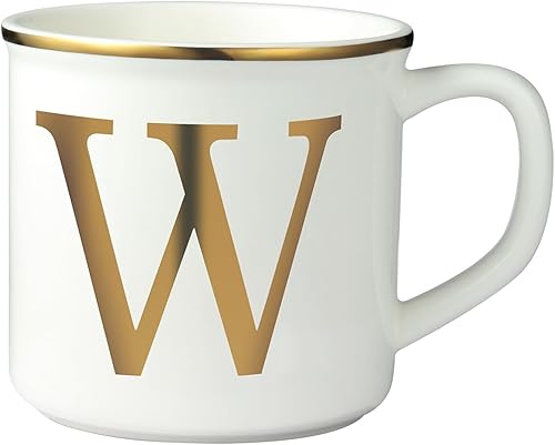 Taza de cerámica, con inicial