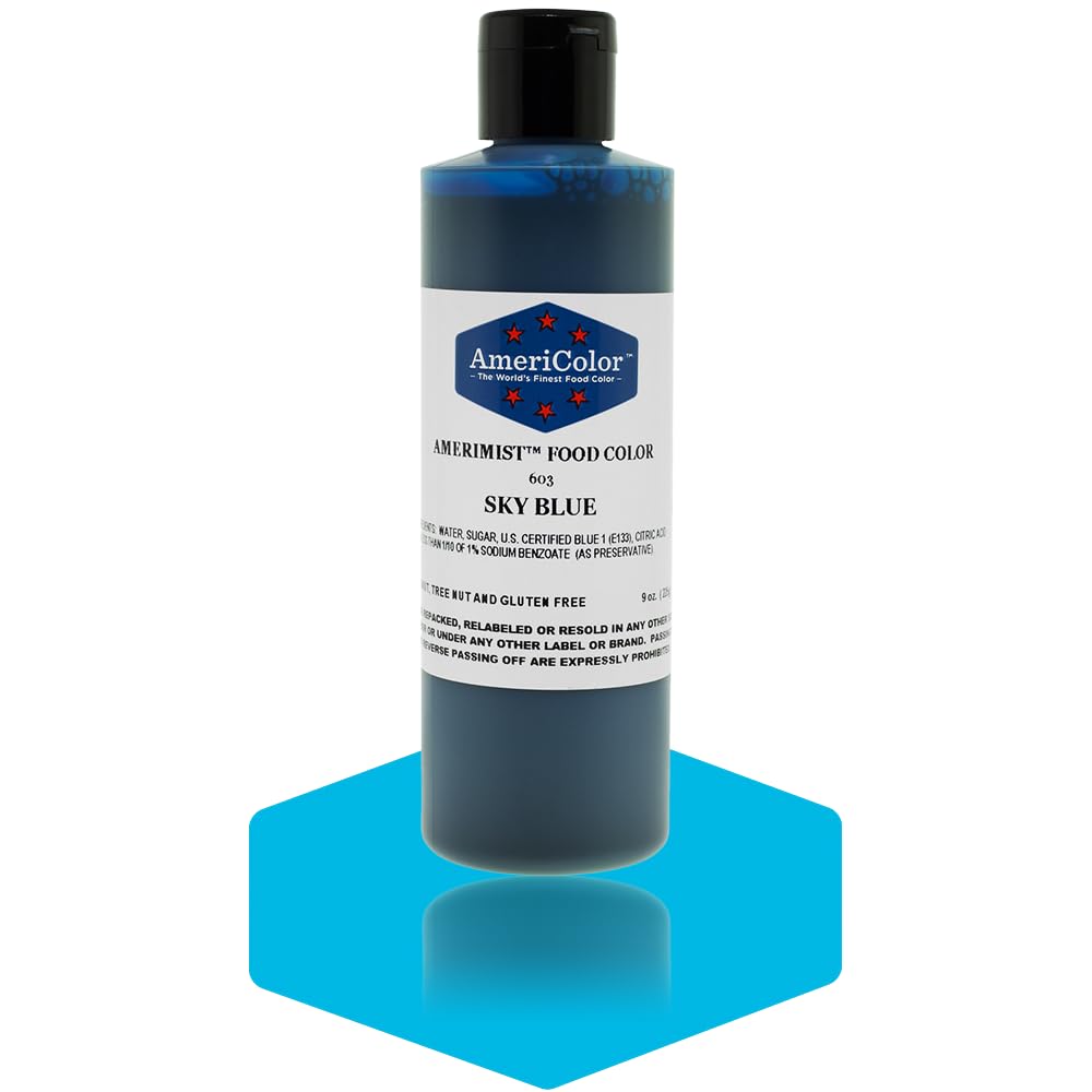 AmeriColor AmeriMist Sky Blue Airbrush Food Color, 9 oz