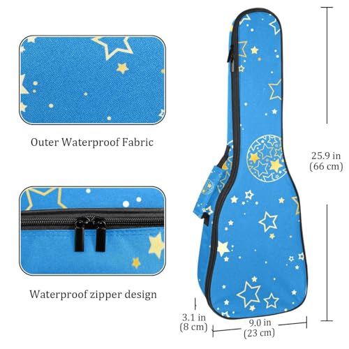 JRHEJTHH Housse imperméable durable pour ukulélé avec épaules réglables pour ukulélé de 53,3 cm, 58,4 cm, 61 cm, rembourrage épais avec lune et étoiles – Bleu, Multicolore., 25.9x9x3.1in/66x23x8cm, - Les Beatles, Paul McCartney, John Lennon, RIngo Starr, George Harrison JRHEJTHH Housse imperméable durable pour ukulélé avec épaules réglables pour ukulélé de 53,3 cm, 58,4 cm, 61 cm, rembourrage épais avec lune et étoiles – Bleu, Multicolore., 25.9x9x3.1in/66x23x8cm, – Image 5