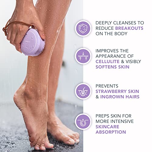 FOREO LUNA 4 body Lavender, Massage Body Brush, Whole Body Cleanser & Exfoliator, Exfoliating Body Scrubber - Image 4