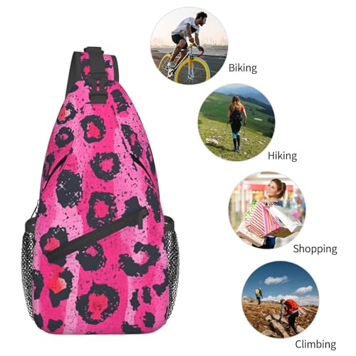 Morrales de hombro con estampado rosa para mujeres y hombres miniatura 6