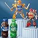 Atlodas Beverage Bottles Deformation Robot Toys, Soda Can Transforming Robot Toys for Kids Gift, Creative Soda Deformation Figures for Boys, Birthday Christmas Choice for Boyfriend (4 pcs)