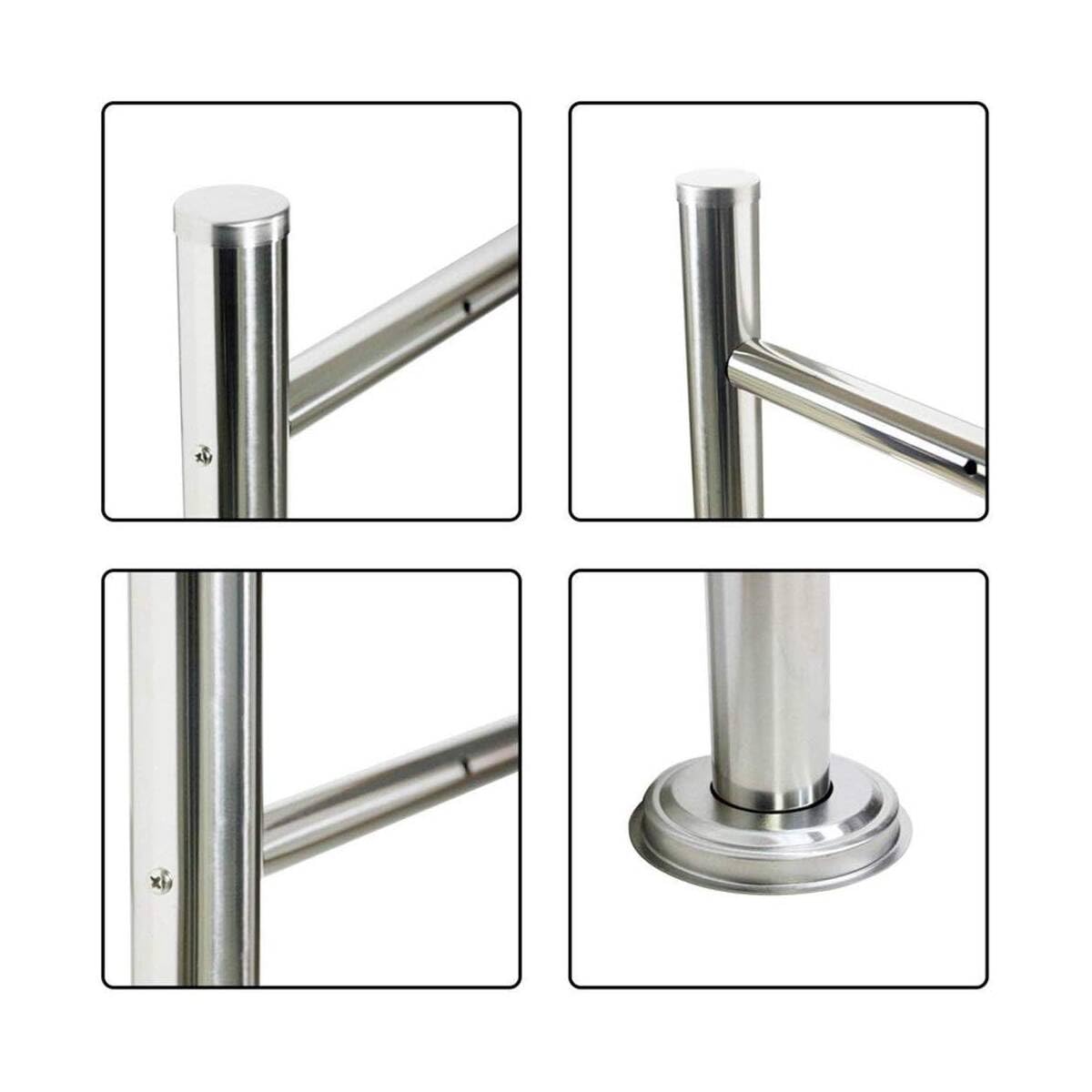 Metzler Erpo - Support de boîte aux lettres en acier inoxydable V2A - Support de boîte aux lettres autonome de 120 cm - Pied de boîte aux lettres résistant aux intempéries et inoxydable avec matériel