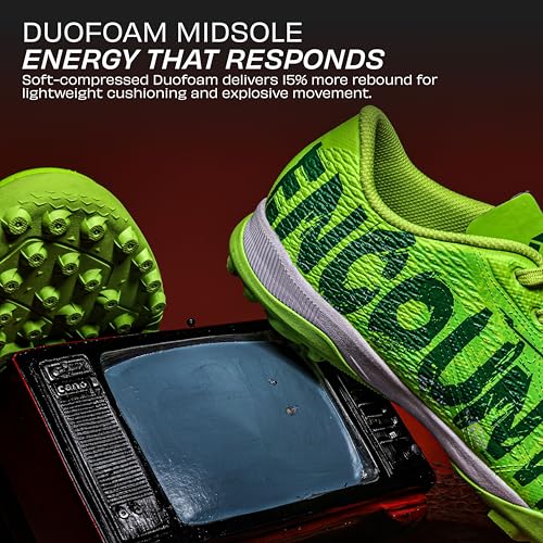 Image of Nivia Encounter Retro Turf Football Shoes for Men, Duofoam Cushioning, TPU 3D Embossed Upper, Rubber Studs for Turf, Lightweight Football Shoes for Artificial Ground