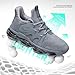 Wrezatro Mens Running Shoes Breathable Walking Tennis Casual Non Slip Comfort Work Fashion Basketball Sneakers Trainers Grey