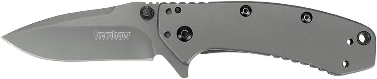 Kershaw Cryo Assisted Opening Folding Knife, Hinderer SS Folder Blk Ti