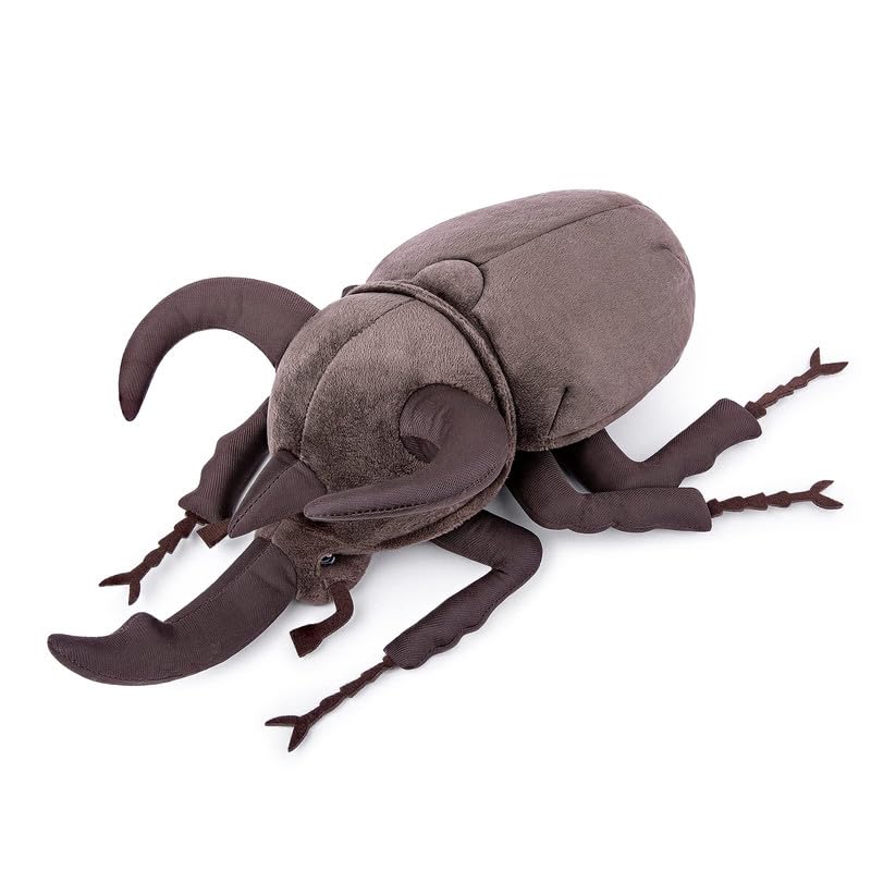 PuffPurrs Simulation Atlas Beetle Stuffed Plush Toy - 10" Realistic Chalcosoma Atlas Animal Insect Beetle, Soft Crustaceans Animals Model, Unique Beetle Toys Model Dolls Gifts for Kids — image 1