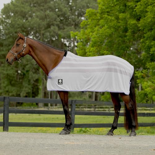 Image of Equinavia Sefyr Breathable Lightweight Cooling Scrim Sheet - Grey /Orchid Mist - M