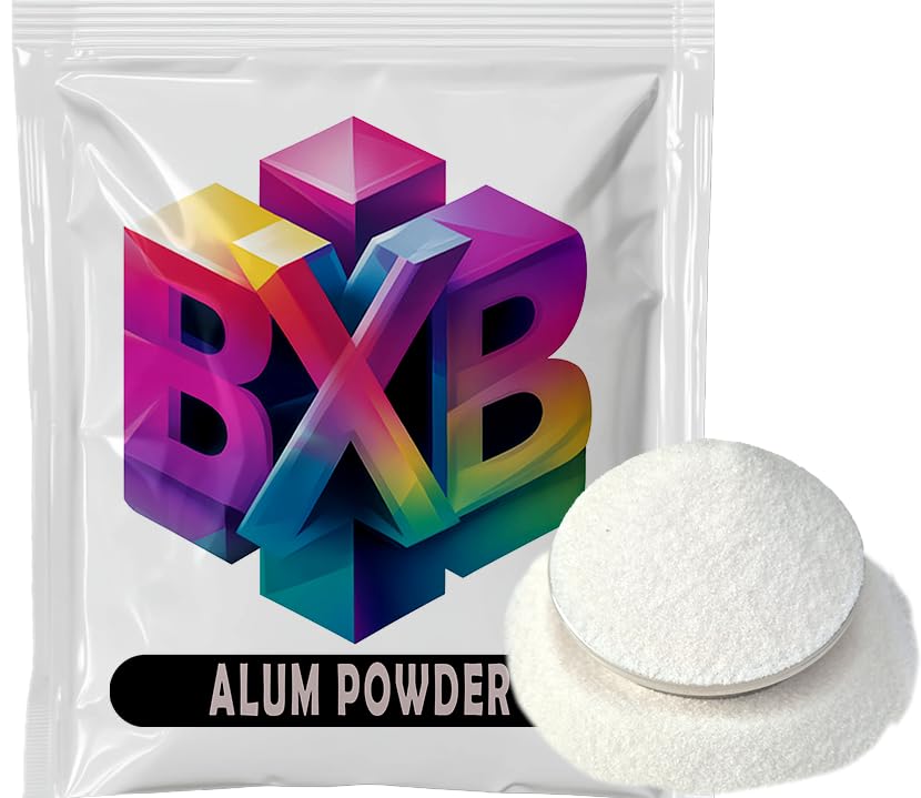 Image of BXB Alum Powder 1800 Grams | Fitkari Powder For Skin Care, Facial Hair Removal, Water Purification | After Shave | Natural Deodorant, Pickling, Astringent, Styptic