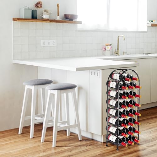 Sorbus Mini Freestanding Floor Wine Rack, Bottle Storage (23 Bottle, Black) - image 3