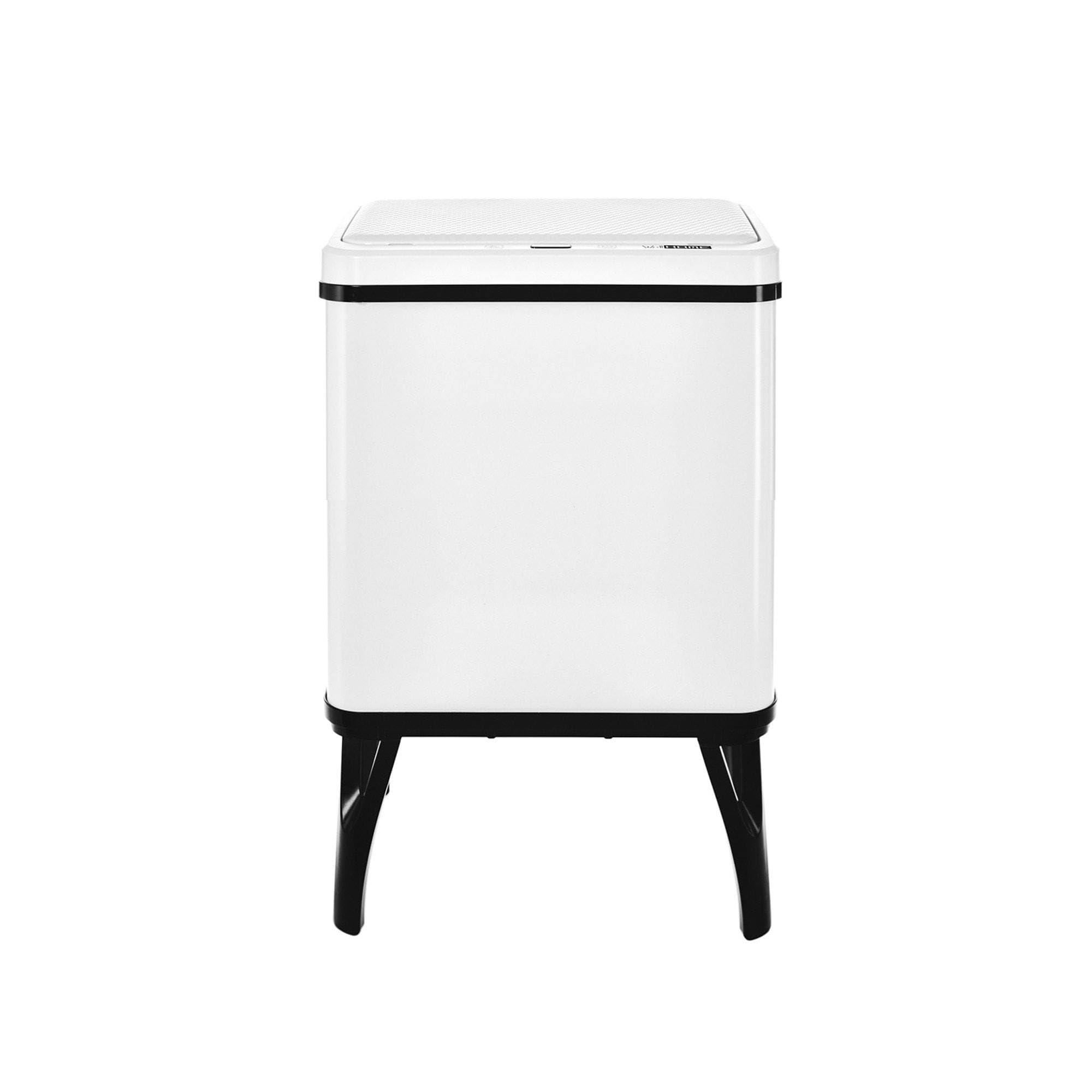 Well Home Poubelle intelligente pour recyclage avec ouverture automatique et contact manuel 15 l + 15 l 35,5 x 26 x 60 cm Blanc