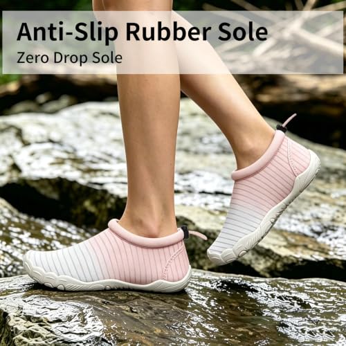 Image of Mishansha Womens Barefoot Water Shoes Wide Toe Box Swim Shoes Quick Dry Non Slip