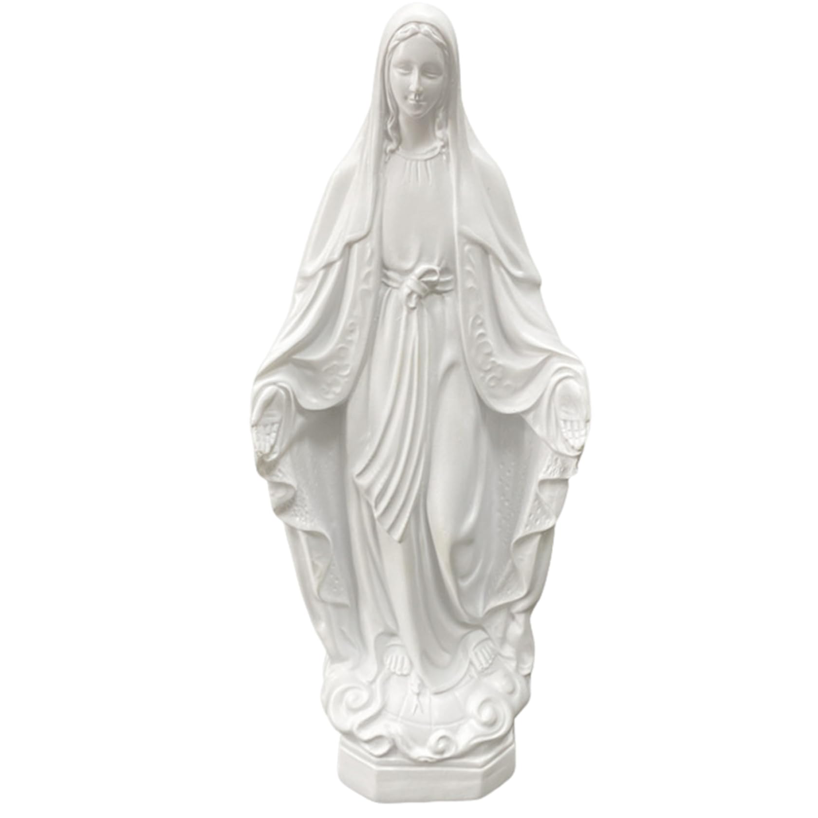 Hbbgdiy 12″ Lifelike Praying Virgin Mary Statue in Resin, Blessed Mother Figurine for Baptism, Religious Holidays, Christian Home & Church Décor, Symbol of Peace & Faith, Style 2