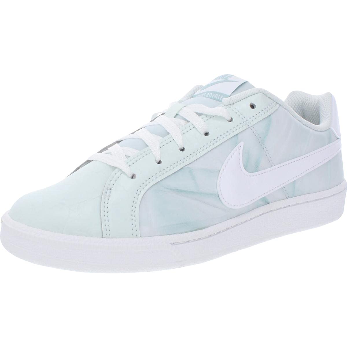 Nike Womens Court Royale Prem Leather Low Top Sneakers Blue 6.5 Medium (B,M)