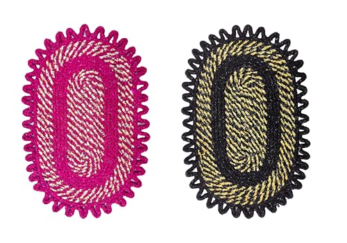 Image of Cotton Doormat for Home |Handmade Cotton Doormat | Quick Dry, Washable Door Mat for Home, Bathroom & Bedroom (Pack of 2) (Red-Pink)