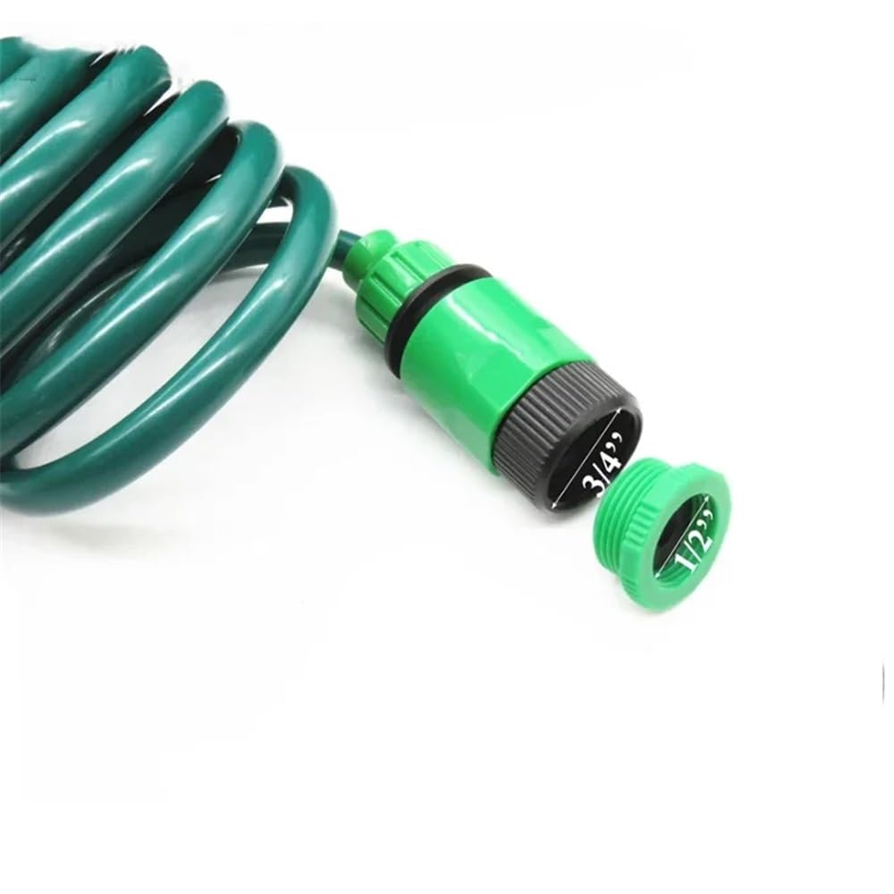 Manguera de jardín en Espiral, Manguera for Agua de jardín con Retroceso de Resorte, Conector de 3/4 "con pulverizador de 7 Funciones, Apto for baño de Mascotas y Lavado de Coches(100ft)