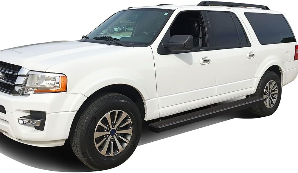 APS Running Boards (Nerf Bars Side Steps Step Bars) Compatible with Ford Expedition 2003-2017 (Exclude EL Model) (Not Fit Funkmaster Flex Edition) (Stainless Steel Black Powder Coated 5in)