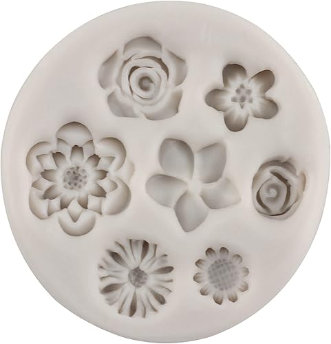 Miniatura 3 de MINFEIDMS Moldes de silicona con diseño de margaritas para decoración de tartas, decoración de cupcakes, pasta de goma de chocolate, arcilla