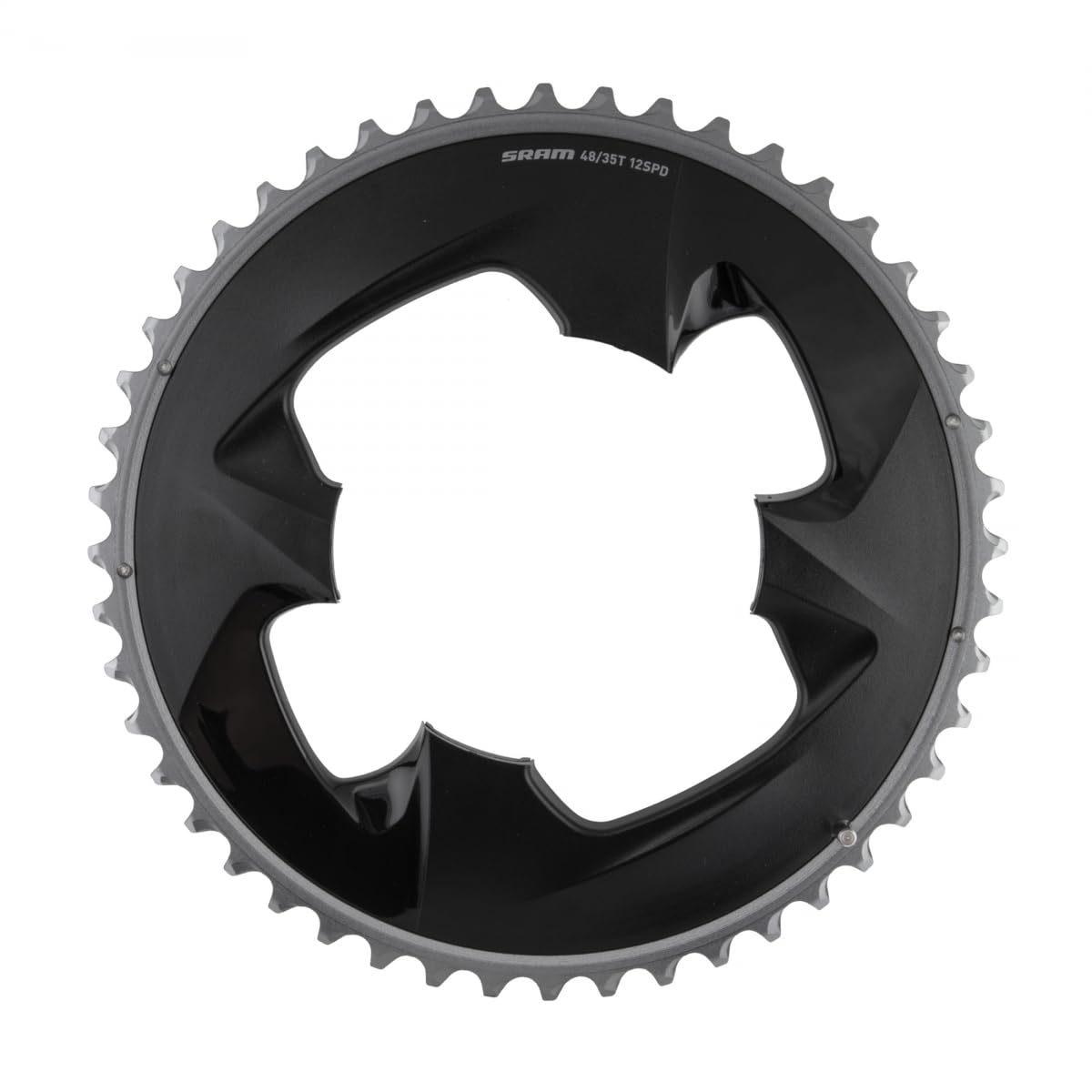 SRAM Route 107Bcd 2X12 Force avec Plaque De Couverture Chainring Unisex-​Adult, Gris Polaire, 48T