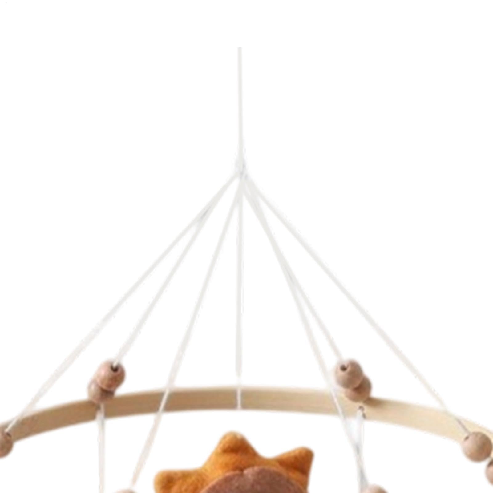 Bambini Mobile per Culla Handmade Naturale Liscia Ornamenti In Legno | Clip mobile per culla per ragazzi doccia festa casa giorno soggiorno finestra porta soffitto