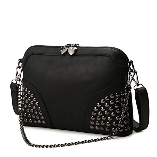 Sac à bandoulière unique pour dame en version mini paquet avec rivets stylés