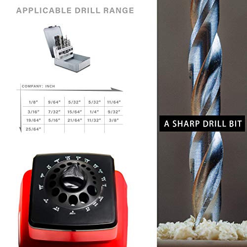 image for GOODSMANN Electric Drill Bit Sharpener, Heads 1/8
