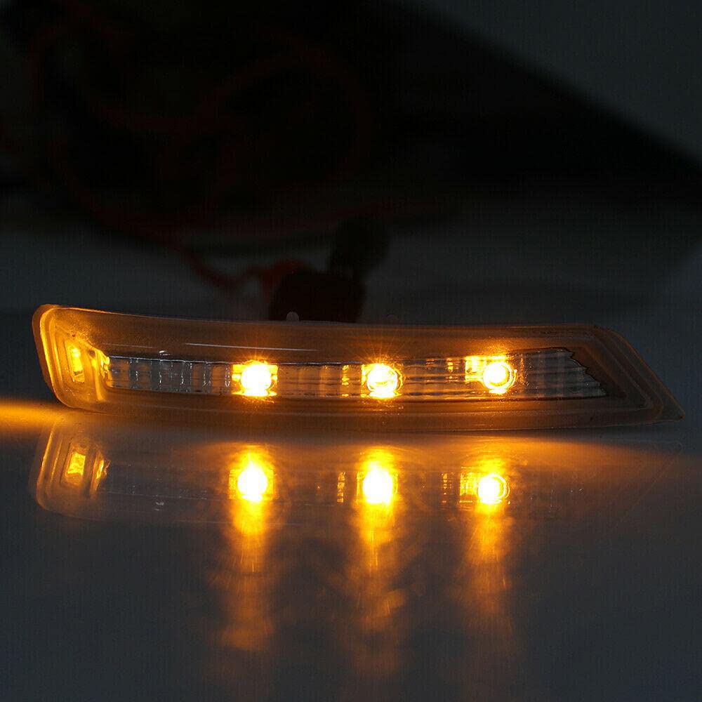 Riloer Wymiana lewego lusterka bocznego wirującego lampy sygnałowe lewa + prawa, pasuje do C-Hry-SLER T-OWN & C-ONTRY 2008-2016, 68052078AA, 924-296, 924-297