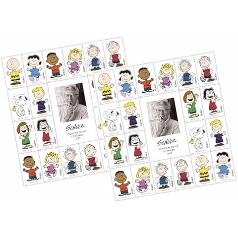 United States Postal Service First Class Postage Stamps Made for Charles M. Schulz - 2 Sheet 40 Stamps - Cover