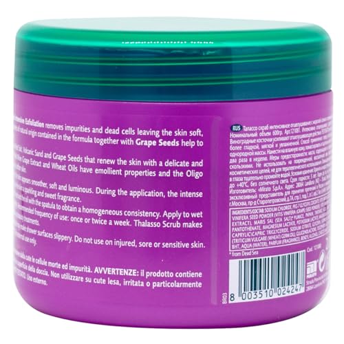 GEOMAR | Thalasso Exfoliante Intensivo, Renovación Cutánea Profunda, Efecto piel nueva, Con Sal Marino, Semillas de Uva y Oligoelementos del Mar Muerto, Made in Italy, 600 g - imagen 2