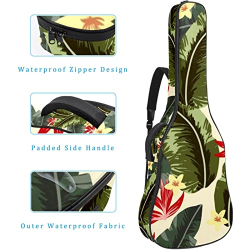 Housse imperméable pour guitare acoustique avec double bandoulière et poche Motif forêt tropicale, Multicolore 02, 42… - Les Beatles, Paul McCartney, John Lennon, RIngo Starr, George Harrison Housse imperméable pour guitare acoustique avec double bandoulière et poche Motif forêt tropicale, Multicolore 02, 42… – Image 5