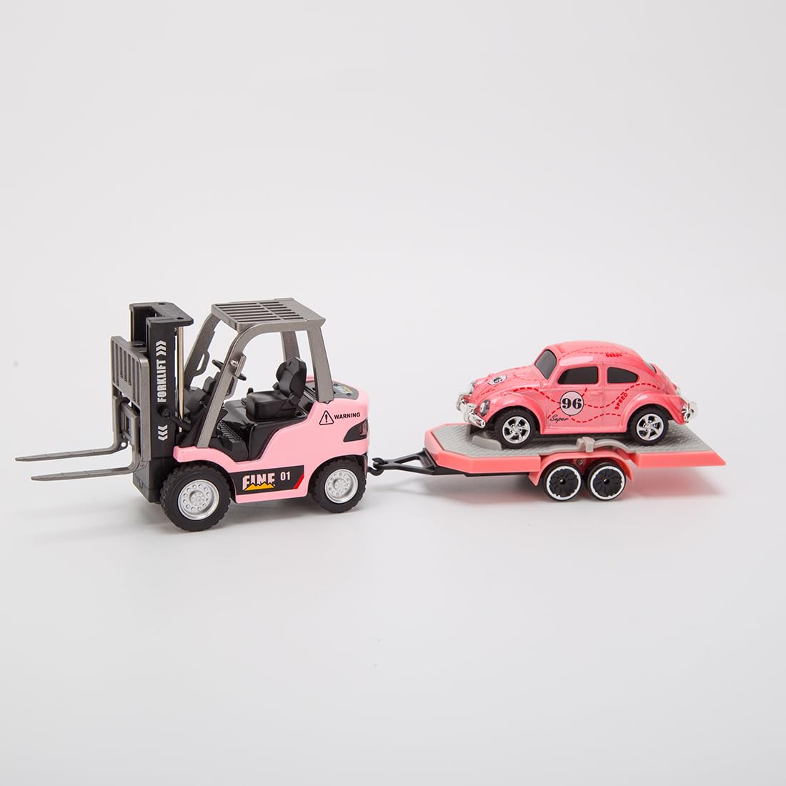 Carrello elevatore in scala 1/64 telecomandato, 2,4 G Mini carrello elevatore, gancio di carico funzionante e forchette, accessori per pallet, modello da collezione per adulti