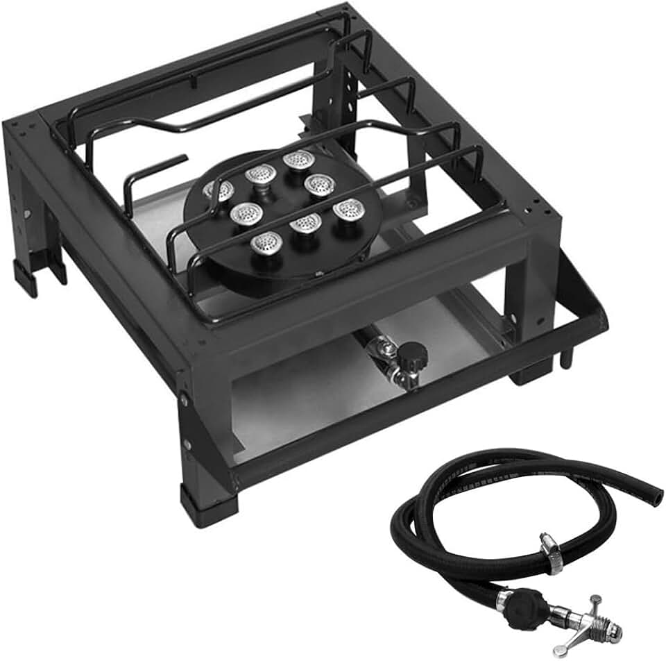 Fogão Semi Industrial 1 Boca Grande Alta Pressão Preto Roa