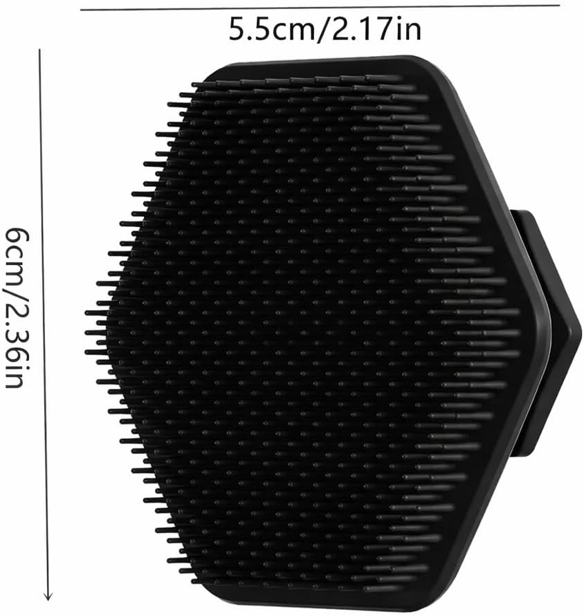 Silicone Face Scrubber for Shower, Exfoliating Bath Brush, Non-Porous Shower Sponge Alternative, Quick Dry Body Scrubber for Women & Men
