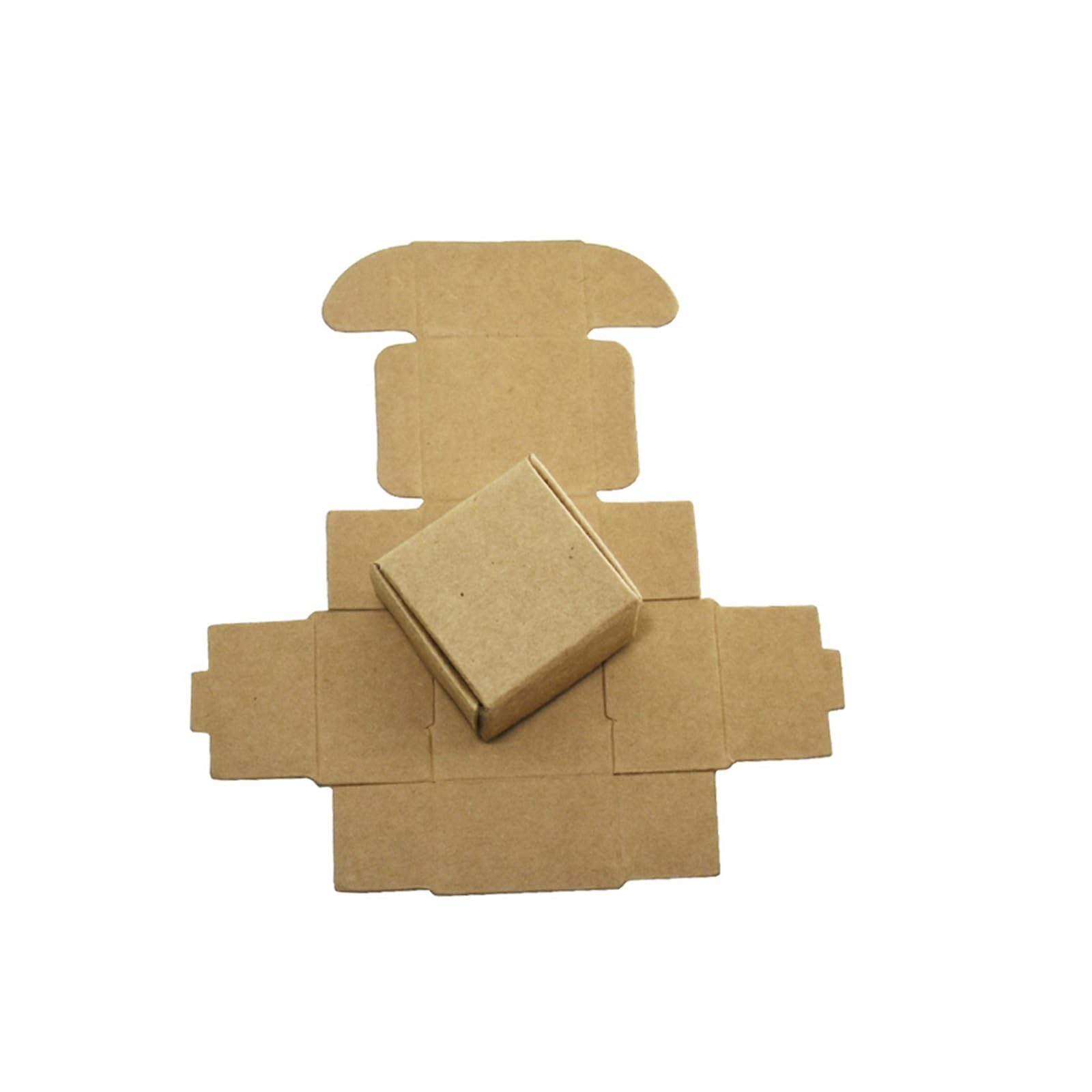 Mini scatola di carta Kraft da 30 pezzi Per Il Trasporto E L'imballaggio | Confezione di decorazioni for orecchini e anelli for feste. Piccole scatole di cartone