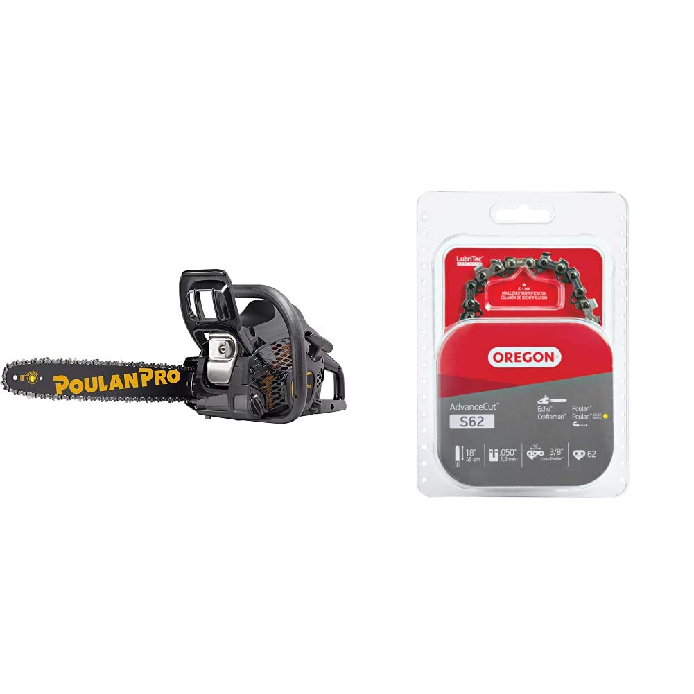 Poulan Pro PR4218, 18 42cc 2Cycle Gas Chainsaw Oregon S62 AdvanceCut