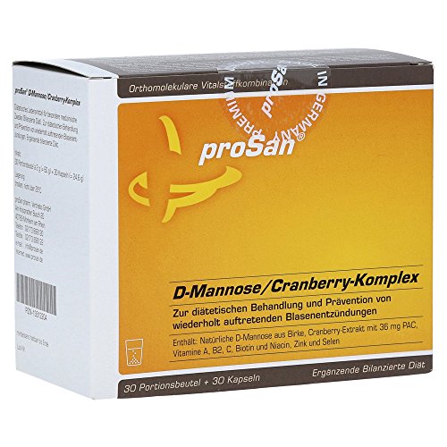 Preisvergleich Produktbild ProSan D-Mannose / Cranberry-Komplex Pulver + Kapseln, 2X30
