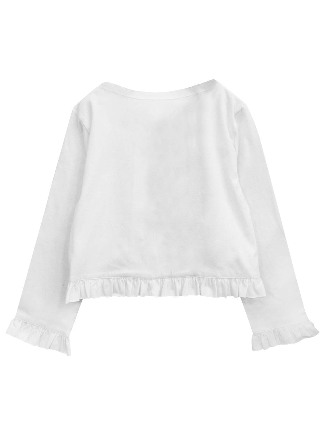 A.T.U.N. (ALL THINGS UBER NICE) Cárdigan de algodón sólido para niñas | Chaqueta de longitud estándar con cuello redondo