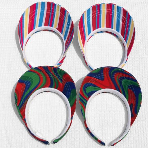 Image of 2 Pack Visor Women Men Sun Hat Clip On Visors Adjustable Sport Wide Brim Cap