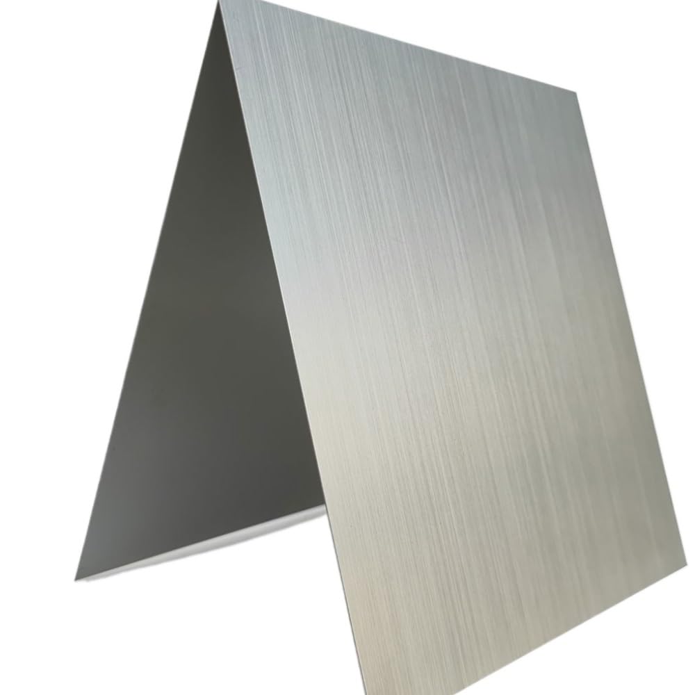 Lastre piatte sottili in alluminio anodizzato spazzolato argento da 3 pezzi, spessore 1,5/0,8/1 mm, lega di alluminio 5052(200x300x0.5mm)