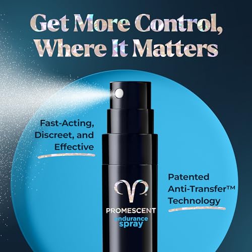 promescent desensitizing delay spray for men clinically proven to help you last longer in bed - better maximized sensation  prolong climax for him 26 ml