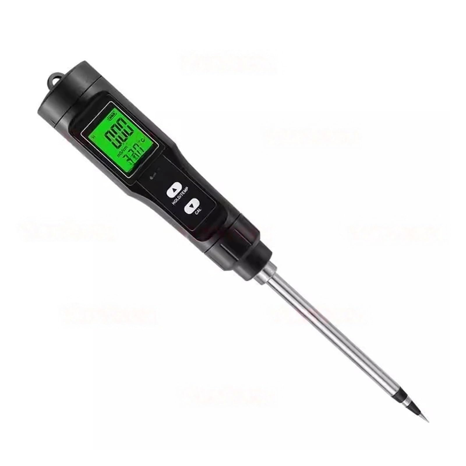 Digitales Boden-EC-Messgerät und Thermometer, Bodensalzdetektor for den Garten-, Garten-, Obst- und Gemüseanbau(Integrated)