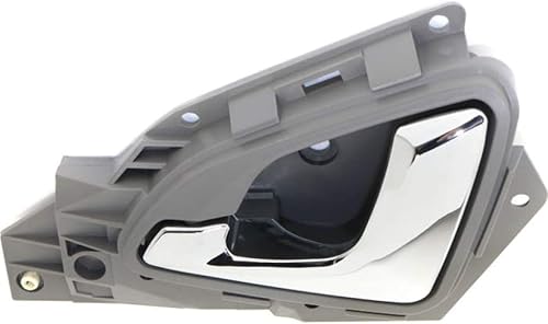 KarParts360 Manija de puerta interior delantera para Honda Odyssey, bisel gris del lado del pasajero con palanca cromada (2005-2010) Trim All