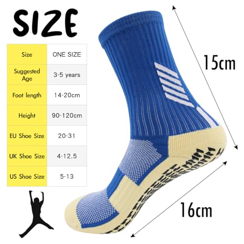 Toddlers Socks Baby Kids Anti Slip Socks Boys Girls Walker Ankle Socks Non-Slip Sports Socks with Grip for Age 3-53