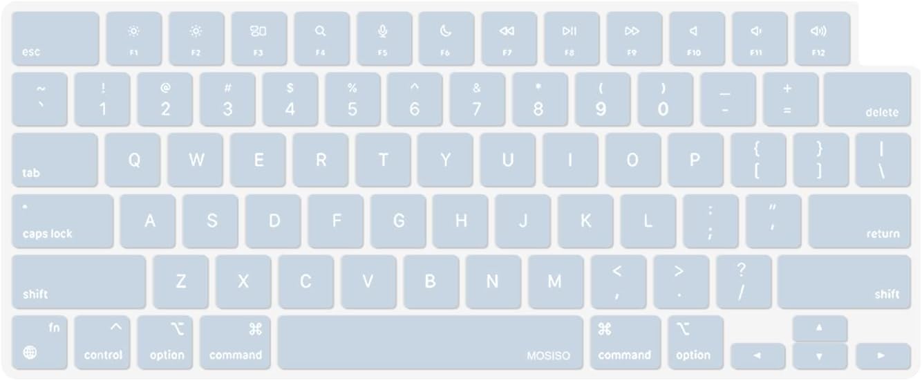 MOSISO Keyboard Cover Skin Compatible with MacBook Air 15 inch M3 M2