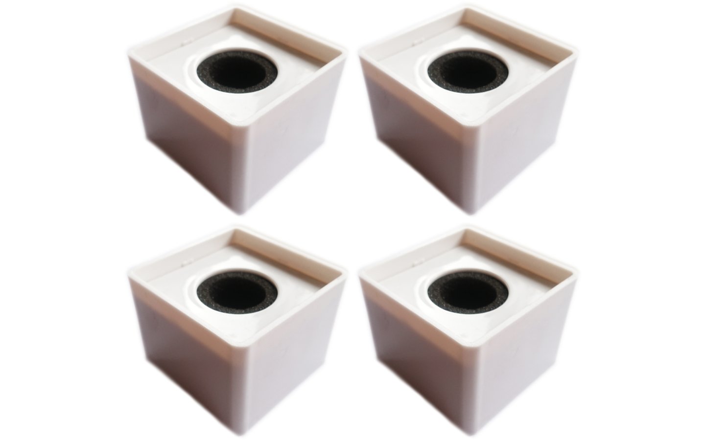 4pcs White Microphone Cube Interview Square Mic Flag Studio Equipment